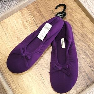Ballet Slippers Travel Purple Size Small 5-6 New!
